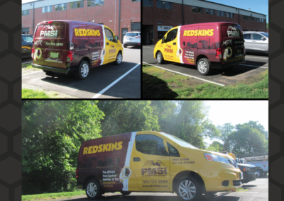 Loudoun County Commercial Vehicle Wrap PMSI Redskins Wrap Nissan NV200